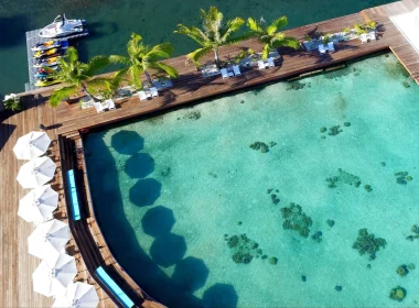 Vue aérienne du Te Moana Resort © Manava Suite Resort Tahiti - ® M Colombini