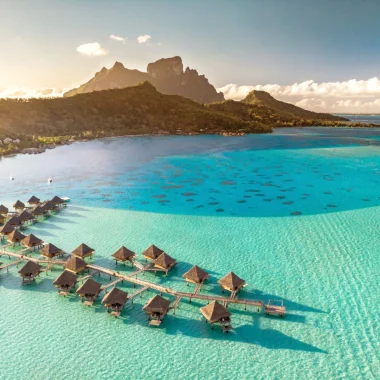 Aerial view of the Bora Bora lagoon - ©Stéphane Mailion Photography