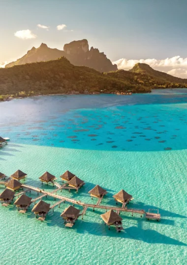 Aerial view of the Bora Bora lagoon - ©Stéphane Mailion Photography