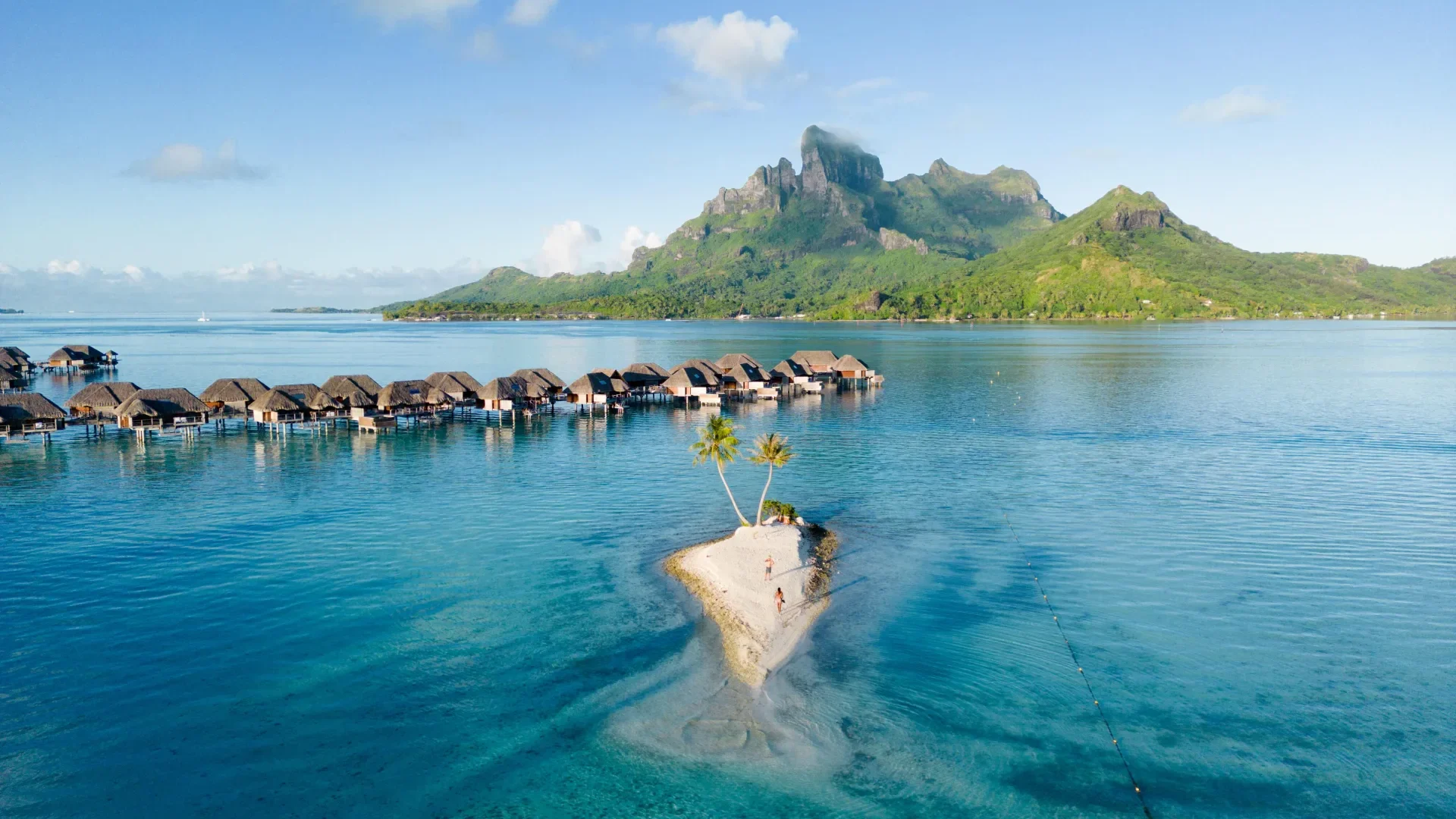 View of Bora Bora lagoon (cover) © Flying World Pictures